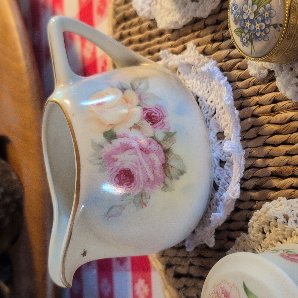 Antique Lot Of Beautiful Floral Heaven - Picture 7 of 17